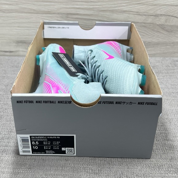 Nike Zoom Superfly 10 Elite FG Ocean Blue Pink Soccer Cleats FQ1454-301 Mens 8.5 main image 10